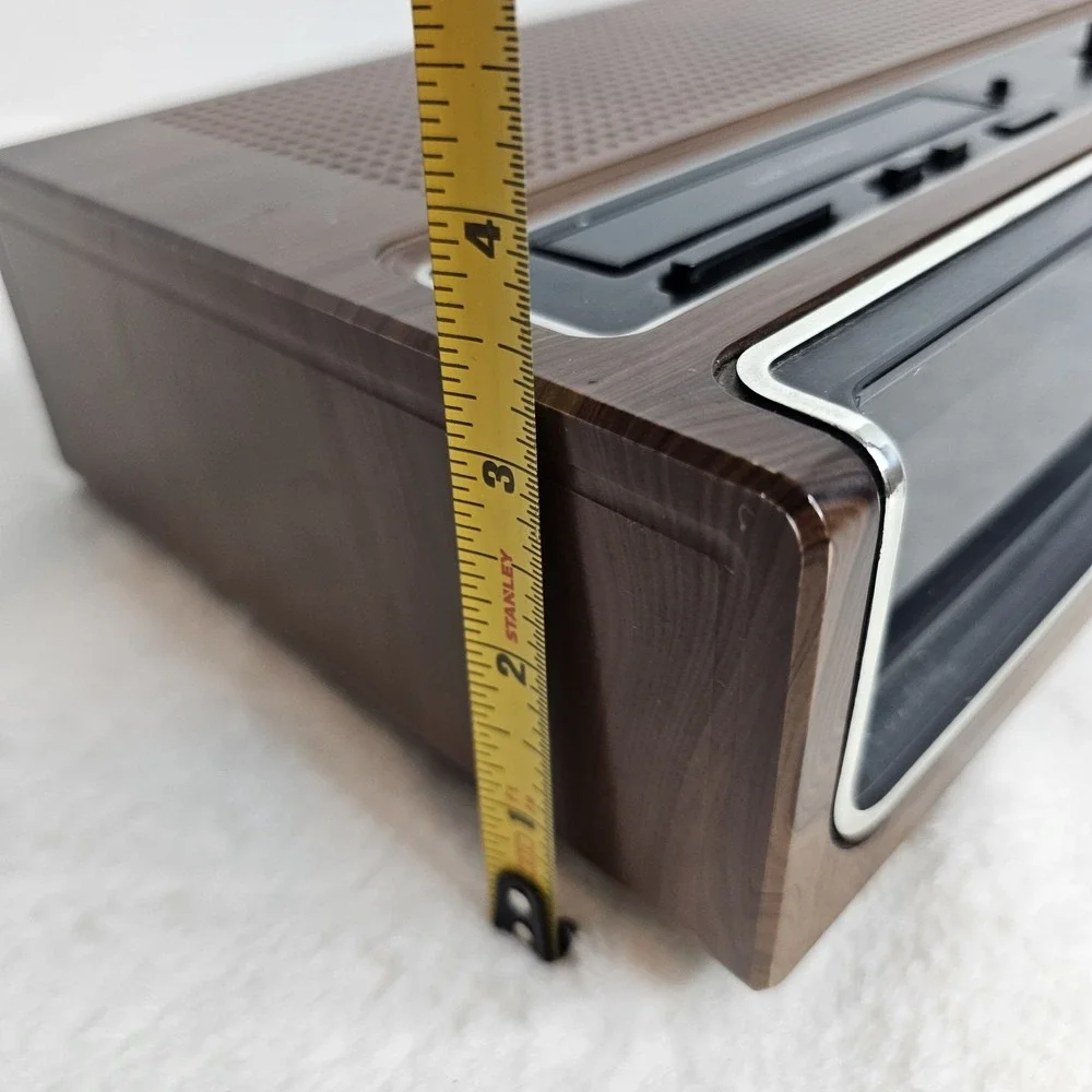 🖤Panasonic RC-210 Digital Alarm Clock Faux Wood Vintage Tested!